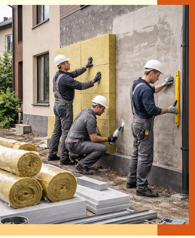 Утепление таунхауса в чайковском от 7287 руб/м2 — комплекс под ключ | ТепломастерЧкв