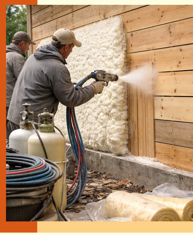 Утепление деревянного дома пенополиуретаном в чайковском