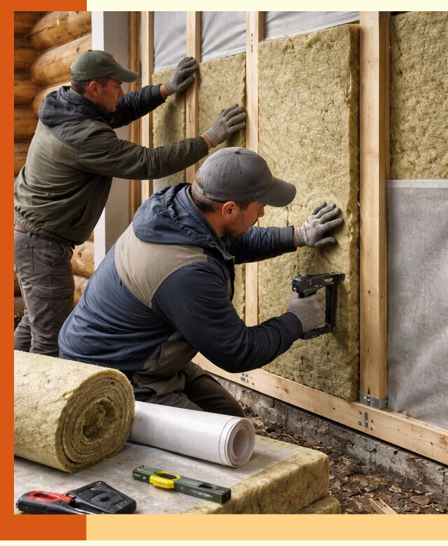 Утепление бревенчатого дома под ключ в чайковском