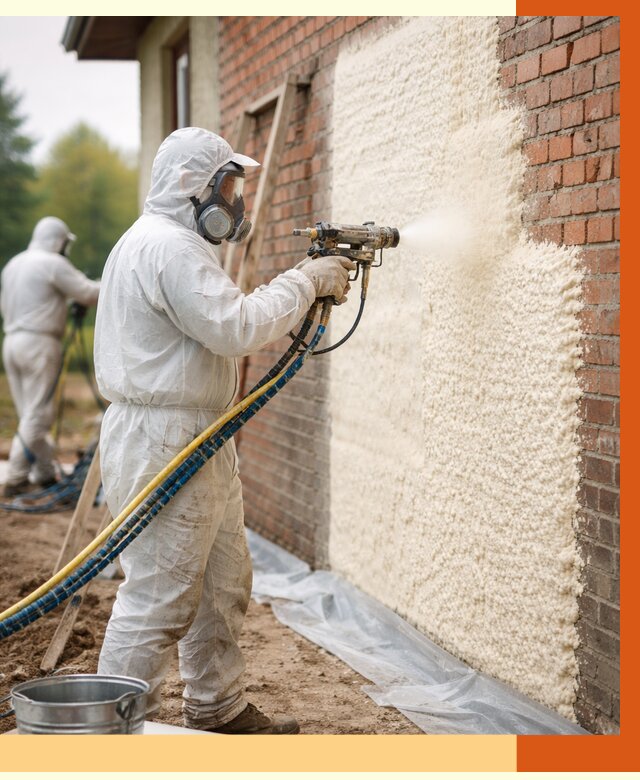 Утепление кирпичного дома ППУ в чайковском под ключ от 6579 руб. | ТепломастерЧкв