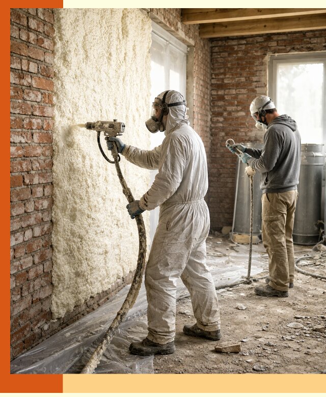 Утепление кирпичного дома пенополиуретаном в чайковском