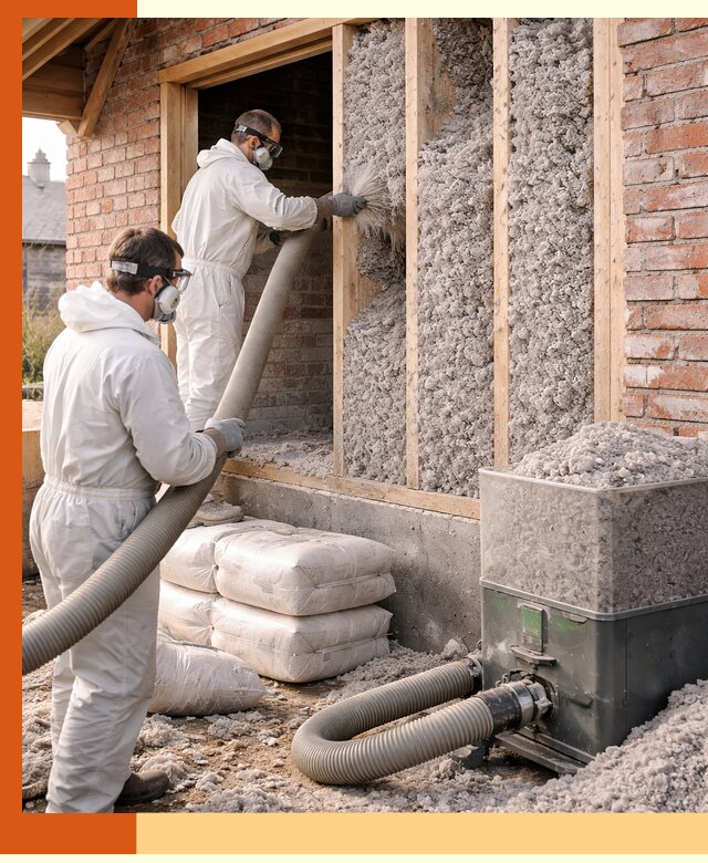 Утепление кирпичного дома эковатой в чайковском