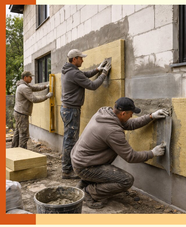 Утепление дома из газобетона в чайковском качественно и долговечно