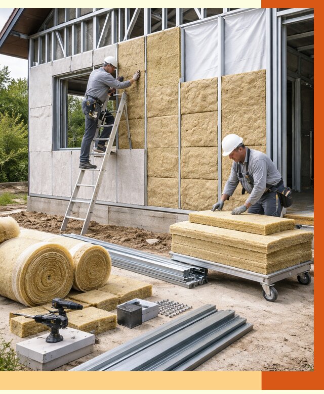 Утепление дома из ЛСТК в чайковском от 5263 руб./м² — профессионально | ТепломастерЧкв