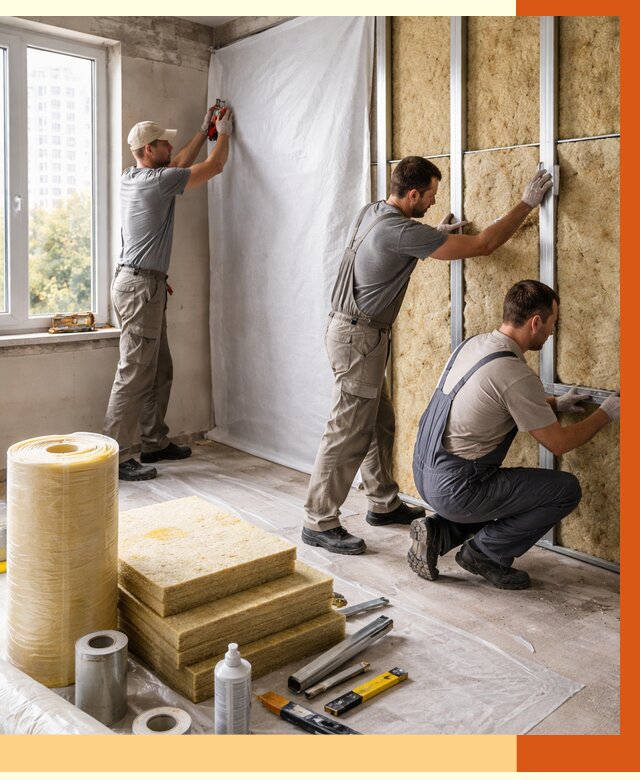 Утепление квартиры в чайковском от 4554 руб/м2 — утеплить квартиру изнутри и снаружи | ТепломастерЧкв