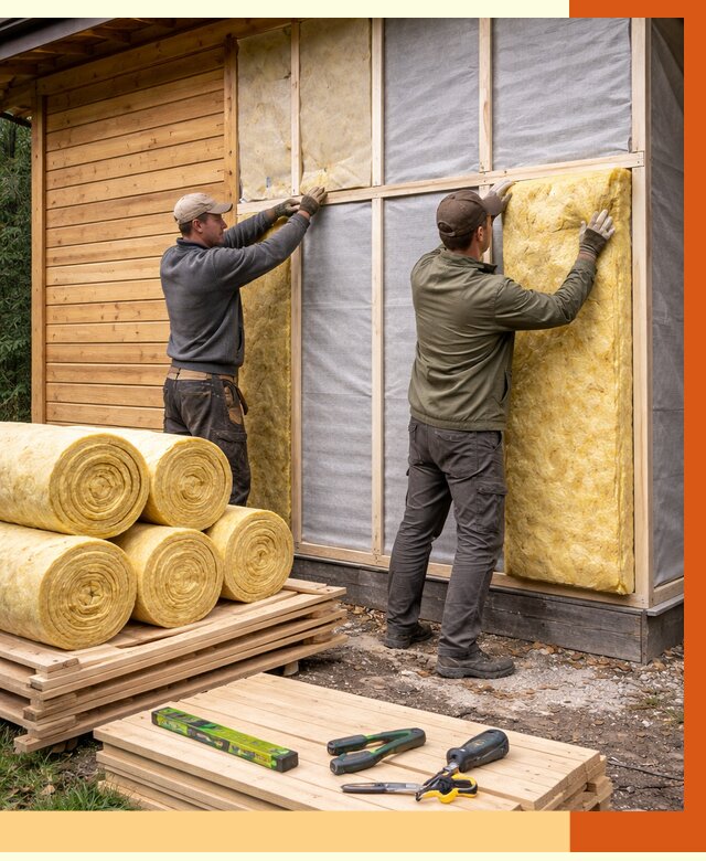Утепление бани снаружи в чайковском от 86029 руб. под ключ | ТепломастерЧкв