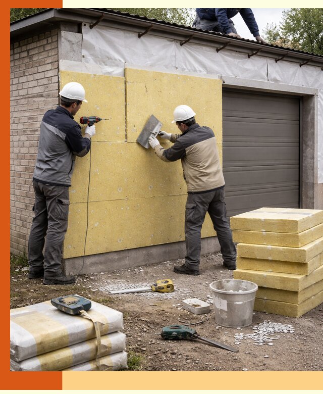 Утепление гаража снаружи в чайковском качественно и надёжно