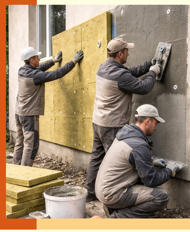 Утепление фасада под штукатурку в чайковском — энергоэффективная технология