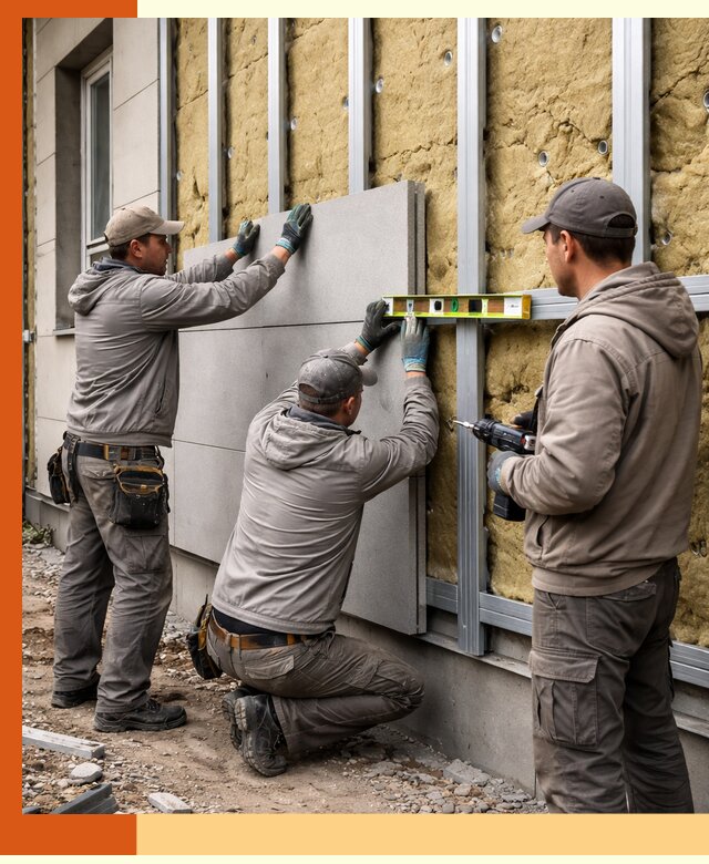Утепление вентилируемого фасада под ключ в чайковском
