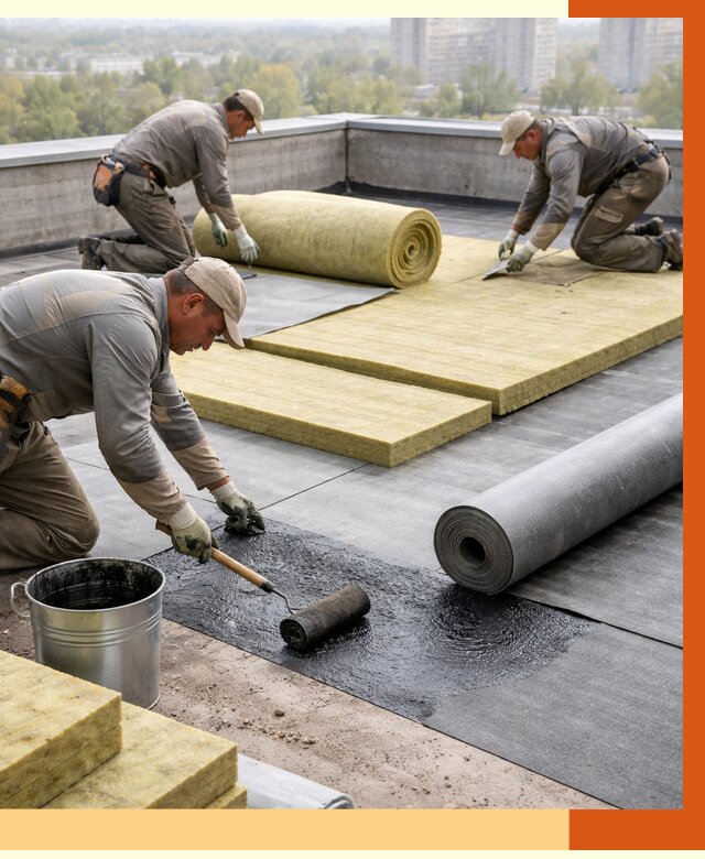 Утепление плоской крыши в чайковском от 7287 руб./м2 под ключ | ТепломастерЧкв