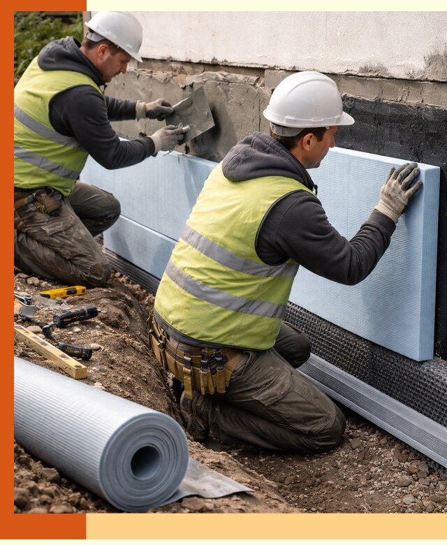 Утепление фундамента снаружи в чайковском — профессиональная теплоизоляция