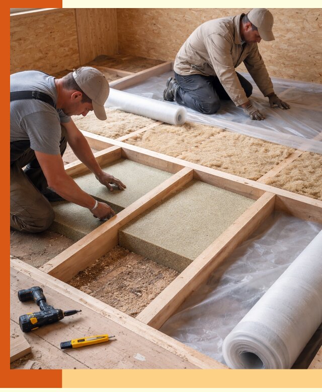 Профессиональное утепление деревянного пола в чайковском