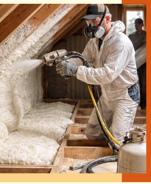 Утепление чердака ППУ в чайковском от 8724 руб./м2 — услуга под ключ | ТепломастерЧкв