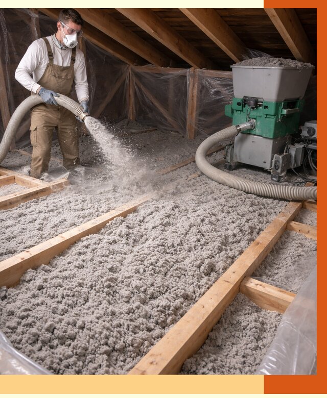 Утепление чердака эковатой в чайковском от 1468 руб/м2 — заказать у ТепломастерЧкв