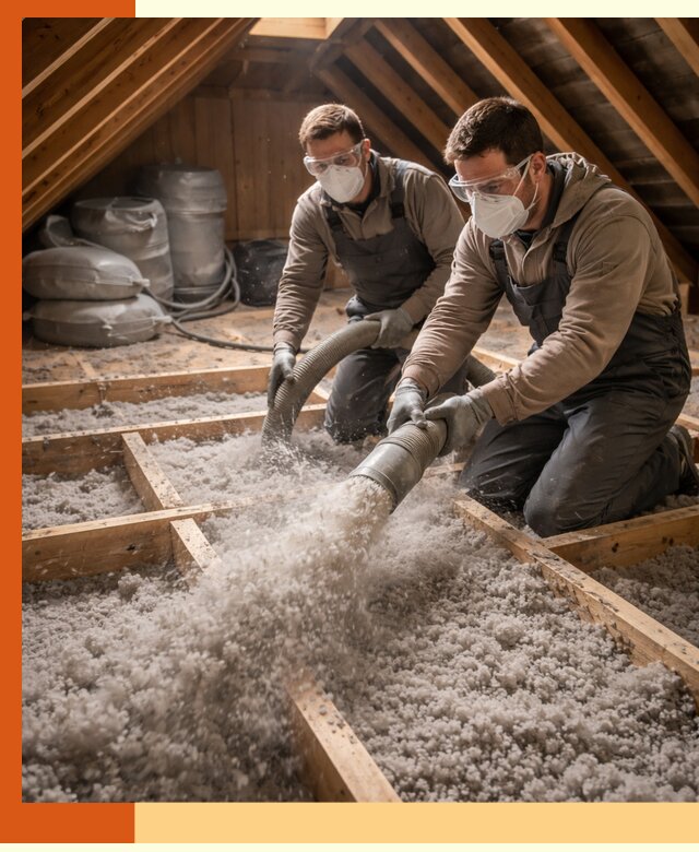 Утепление чердака эковатой в чайковском — быстро и надёжно