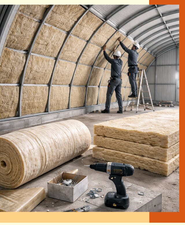 Утепление арочного ангара в чайковском от 3239 руб./м2 под ключ | ТепломастерЧкв