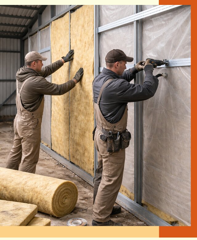 Утепление металлического ангара в чайковском от 4807 руб/м2 — услуги под ключ | ТепломастерЧкв