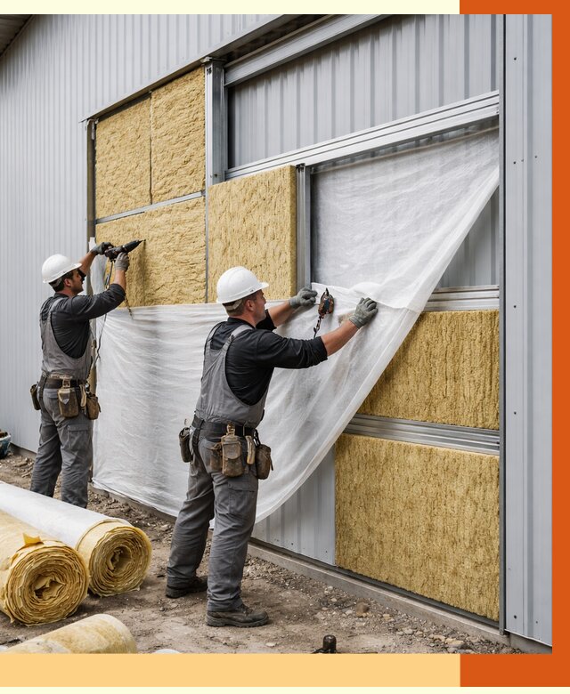 Утепление металлического склада в чайковском от 4554 руб/м2 — комплексное утепление под ключ | ТепломастерЧкв