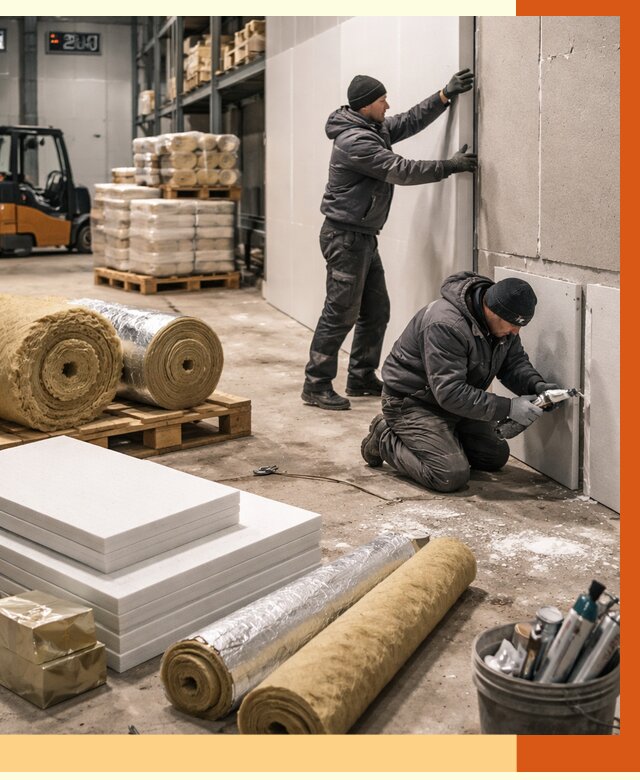 Утепление холодного склада в чайковском от 8603 руб/м2 — комплексное под ключ | ТепломастерЧкв