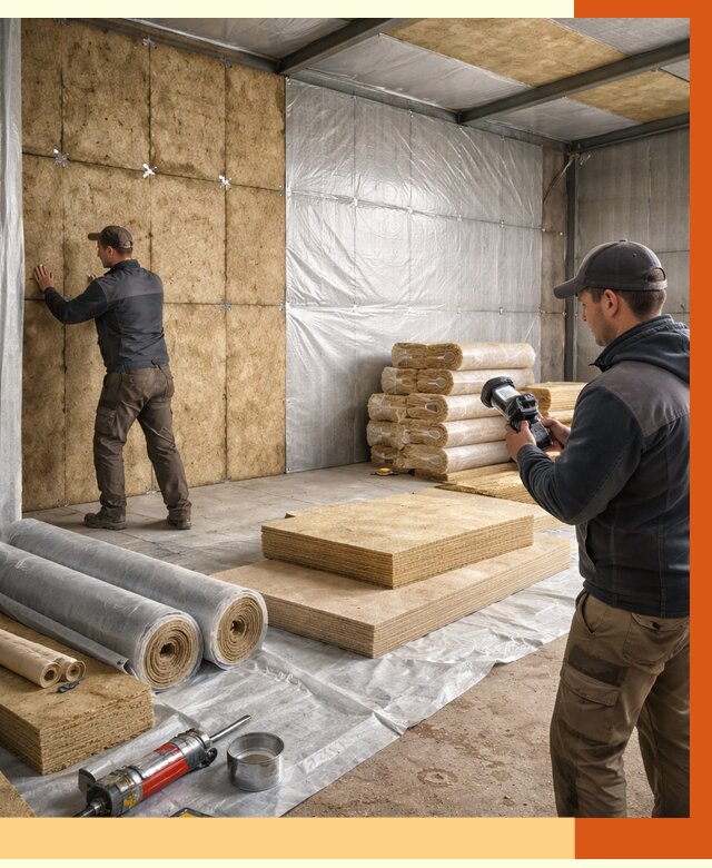 Утепление теплого склада в чайковском под ключ от 11639 руб/м² | ТепломастерЧкв