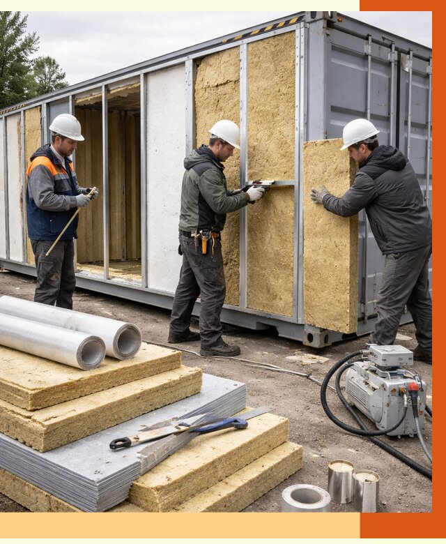 Утепление морского контейнера в чайковском от 3795 руб. под ключ | ТепломастерЧкв