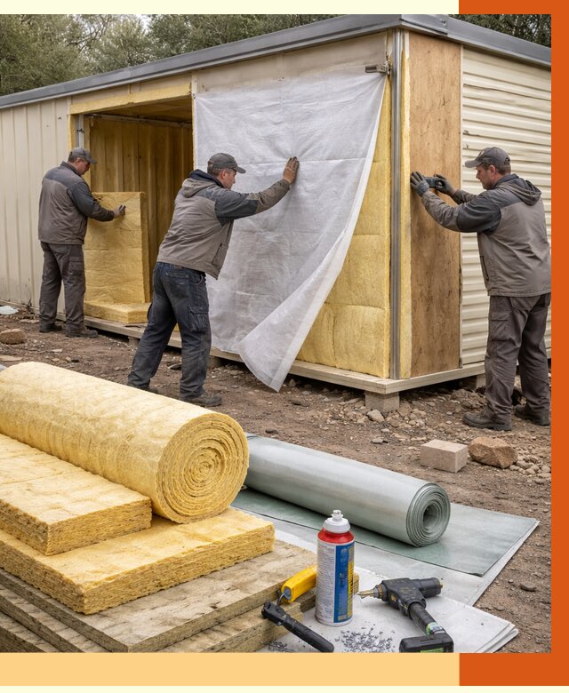 Утепление строительной бытовки в чайковском от 12651 руб. под ключ | ТепломастерЧкв