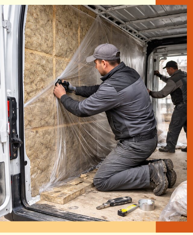 Утепление фургона в чайковском от 16700 руб/м2 — утепление фургона ППУ и кузова | ТепломастерЧкв