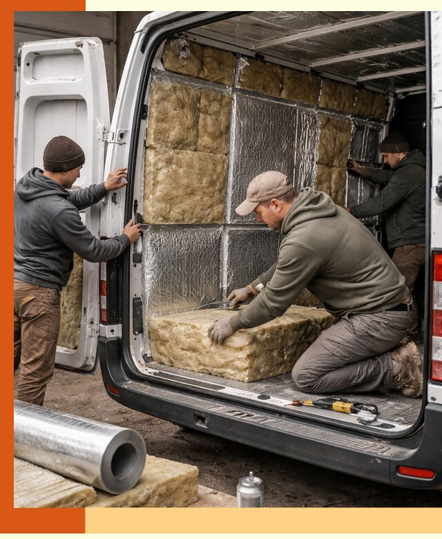 Утепление фургона в чайковском: профессиональная теплоизоляция и шумоизоляция