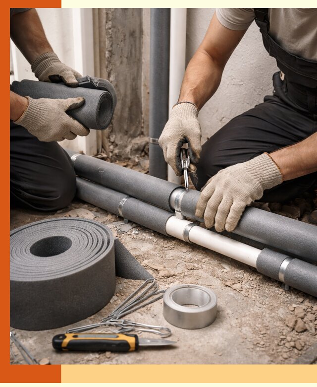 Утепление труб водоснабжения в чайковском — монтаж и защита сети