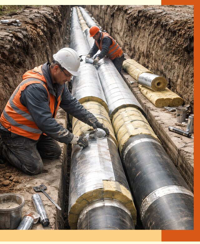 Утепление теплотрассы в чайковском от 4554 руб./м2 — ппу и комплексная изоляция | ТепломастерЧкв