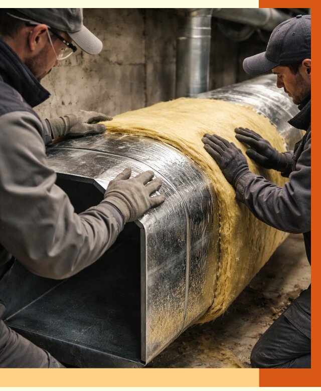 Утепление воздуховодов в чайковском от 4251 руб. — теплоизоляция вентиляции | ТепломастерЧкв