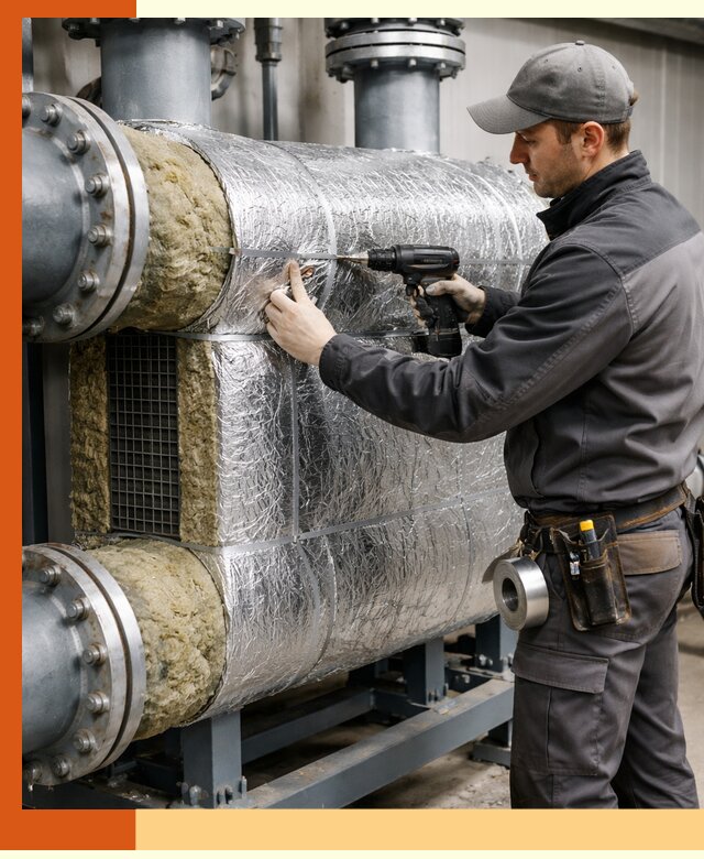 Утепление теплообменника в чайковском — профессиональная теплоизоляция оборудования