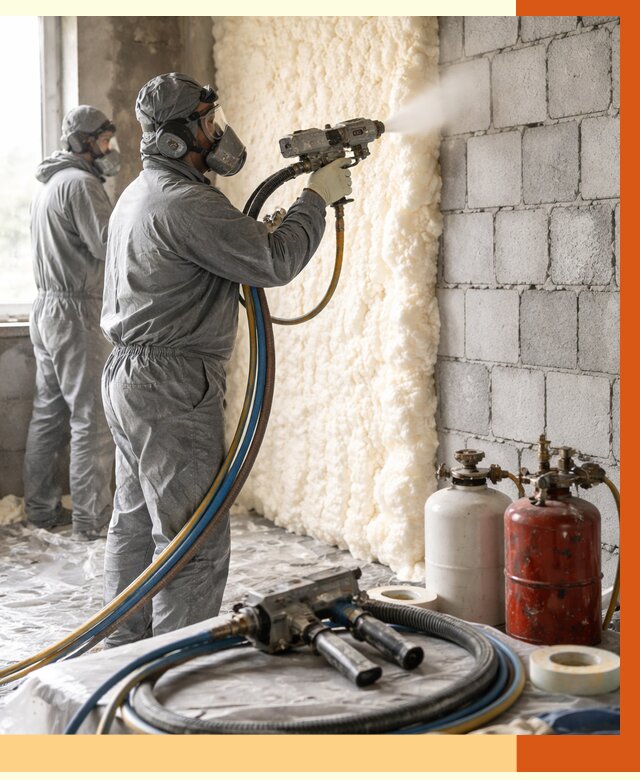 Утепление блочной стены ППУ в чайковском от 4301 руб./м² — ТепломастерЧкв