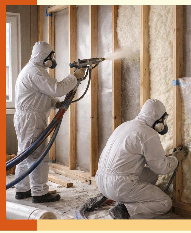 Утепление каркасной стены ППУ в чайковском для домов и коттеджей