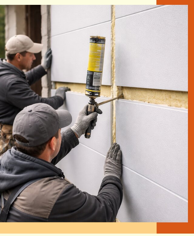 Утепление сэндвич панелей ППУ в чайковском от 4251 руб. за м2 | ТепломастерЧкв