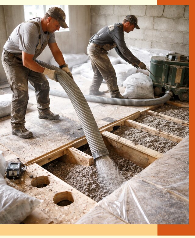 Заполнение пустот перекрытий в чайковском от 4554 руб. под ключ | ТепломастерЧкв