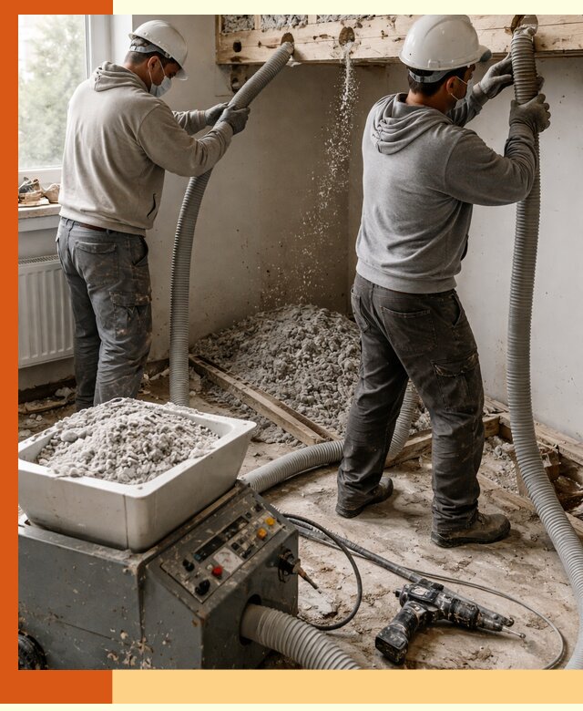 Заполнение пустот перекрытий пеной и наполнителями в чайковском