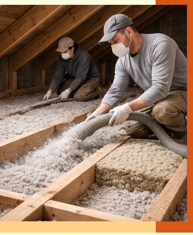 Заполнение полостей чердачного перекрытия в чайковском от 4554 руб. | ТепломастерЧкв