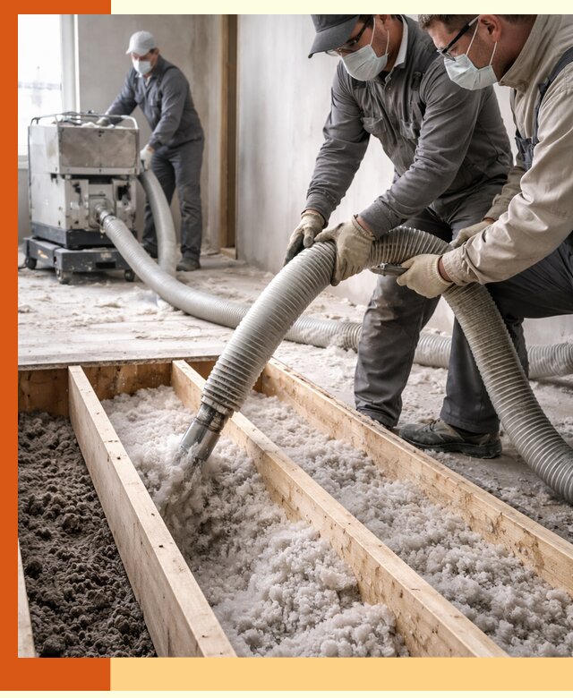 Заполнение полостей межэтажного перекрытия в чайковском эффективно и герметично