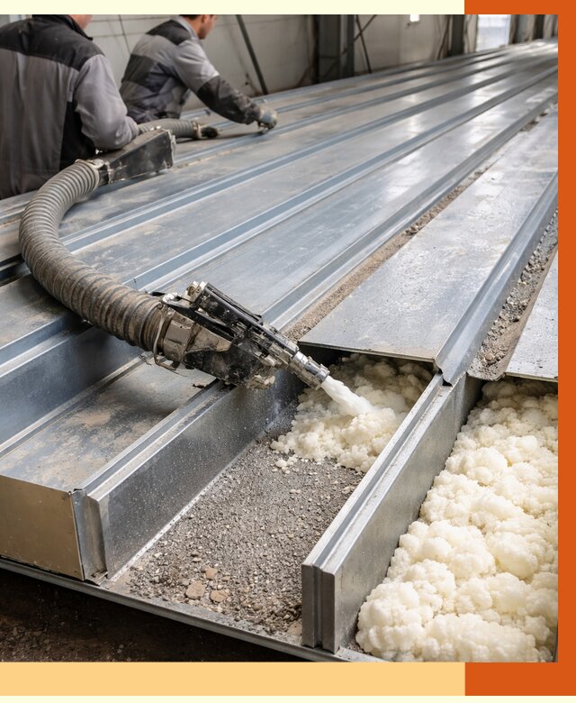 Заполнение пустот кровельных панелей в чайковском от 7287 руб. под ключ | ТепломастерЧкв