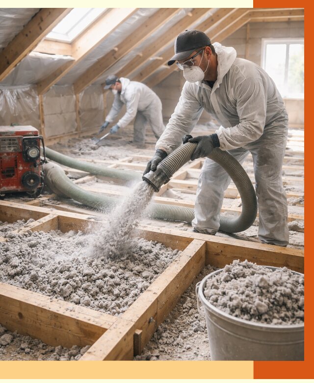 Утепление эковатой в чайковском от 2986 руб./м2 — монтаж и задувка | ТепломастерЧкв