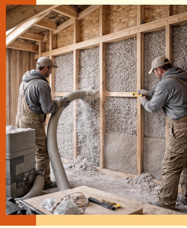 Утепление эковатой стен, потолков и перекрытий в чайковском