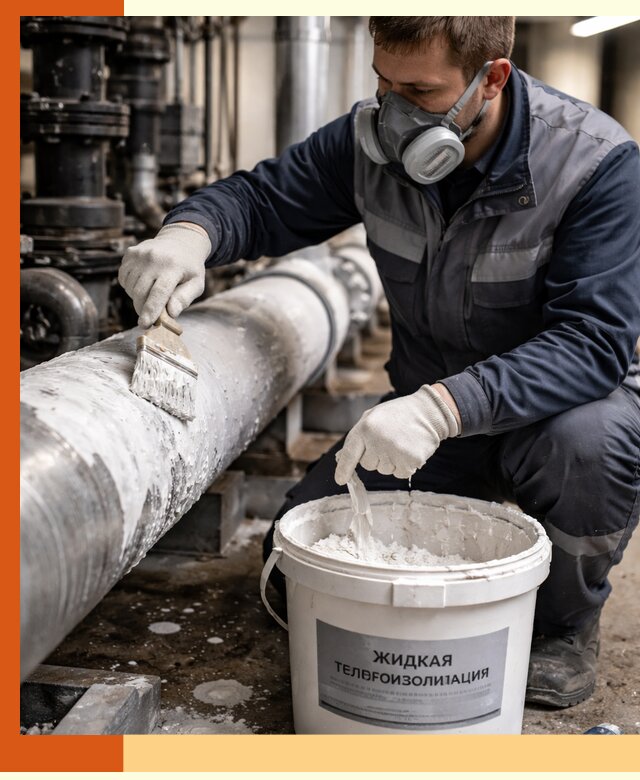 Утепление оборудования жидкой теплоизоляцией в чайковском