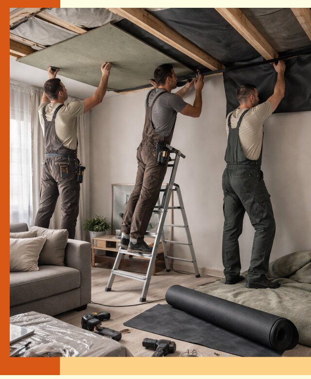 Шумоизоляция потолка в чайковском — профессиональное устранение шумов