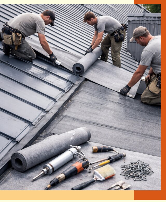 Гидроизоляция металлической кровли полимочевиной в чайковском от 8603 руб. | ТепломастерЧкв