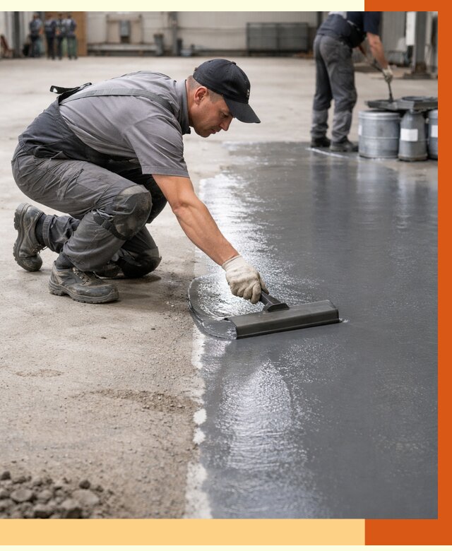 Гидроизоляция промышленного пола в чайковском от 1215 руб./м2 — ТепломастерЧкв специалисты под ключ