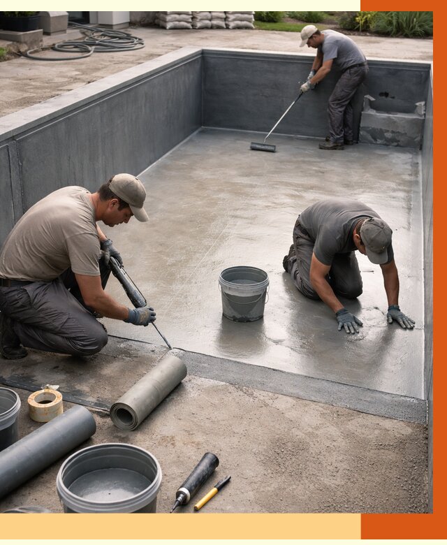 Профессиональная гидроизоляция бассейна в чайковском от 6579 руб. за м2 | ТепломастерЧкв