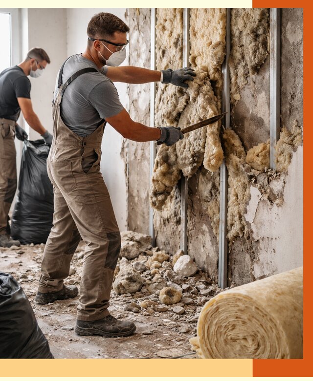 Демонтаж старого утеплителя в чайковском от 3542 руб. — работы под ключ | ТепломастерЧкв