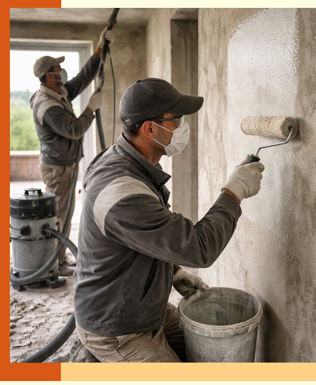 Подготовка поверхности под напыление утеплителя в чайковском