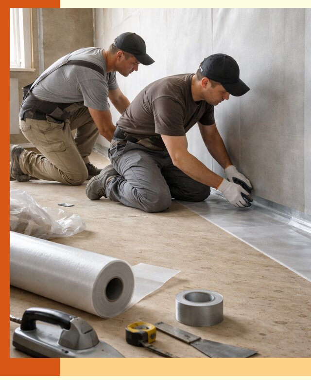 Монтаж пароизоляции для дома и помещений в чайковском